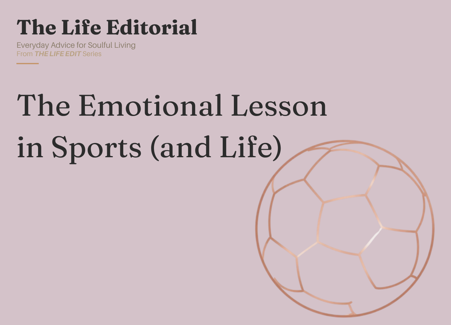 The Emotional Lesson in Sports (and Life)